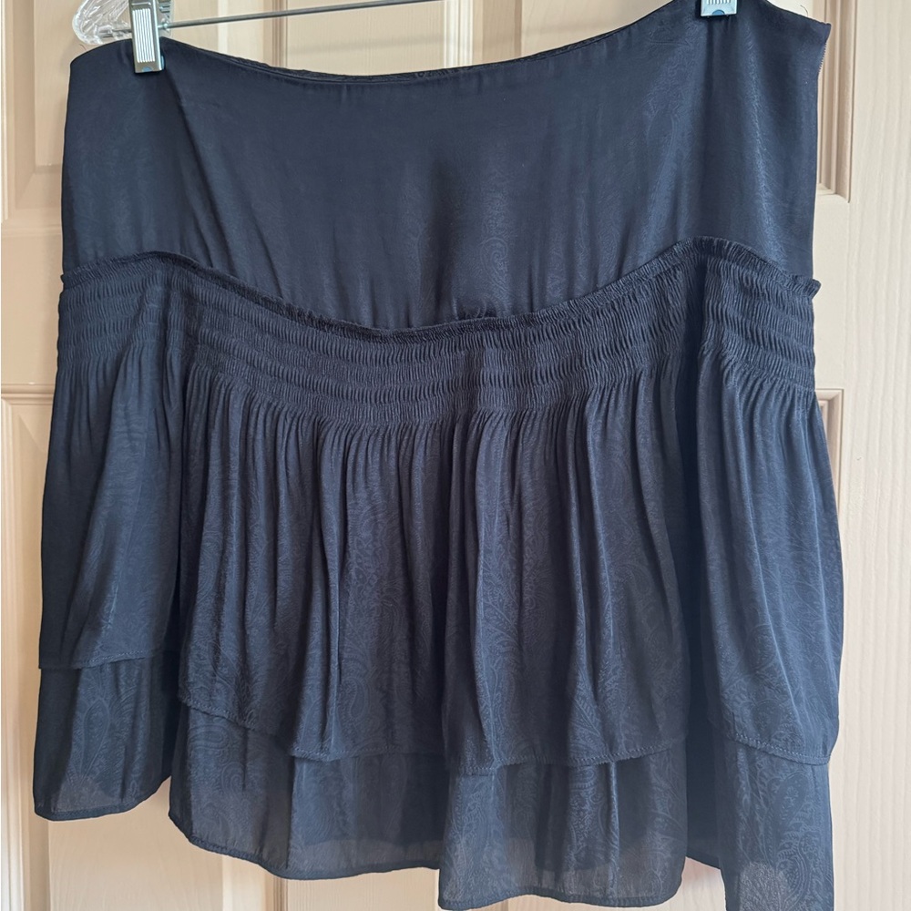 White House Black Market Blue Bubble Mini Skirt